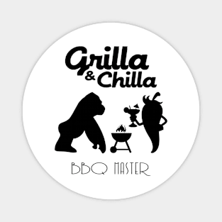 Grilla and Chilla Grilling BBQ Grill Master Magnet